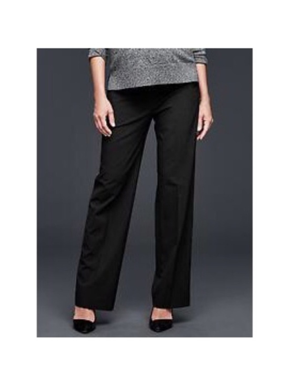 GAP Maternity Demi Panel Stretch Pull On Black Pants Size 4 NWOT